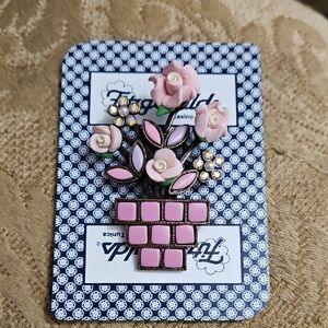 Greenwich, 3D Flower Brooch, Pink, Spring, Floral, Pin, Vintage